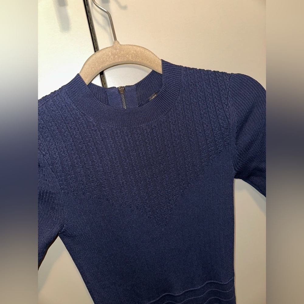 NWOT Ted Baker Navy Blue Knit Dress size 0 - Picture 6 of 12